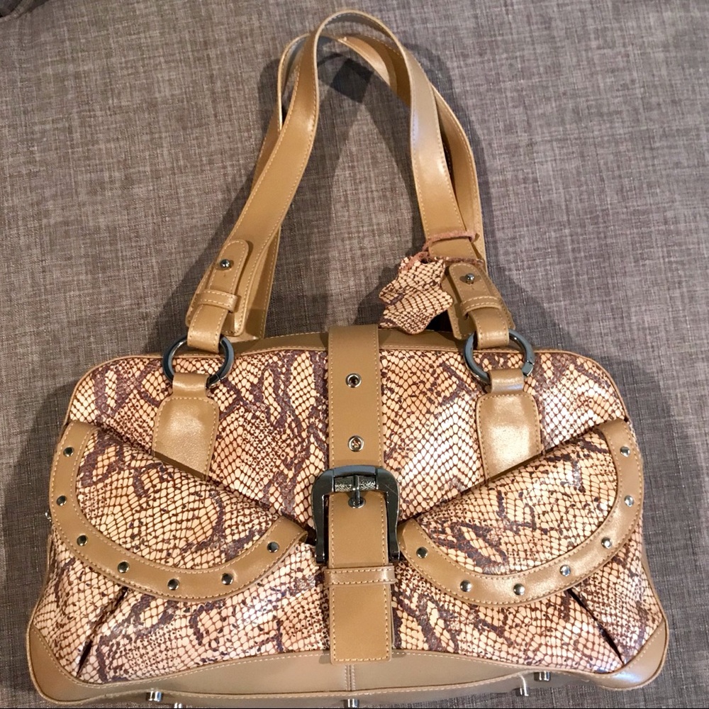 Charlie Lapson Snake Print Handbag